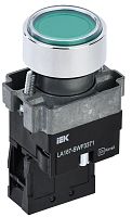 Кнопка управления LA167-BWF3371 d=22мм RC 1з с подсветкой зеленая | код BBT20-BWF3371-1-12-67-K06 | IEK